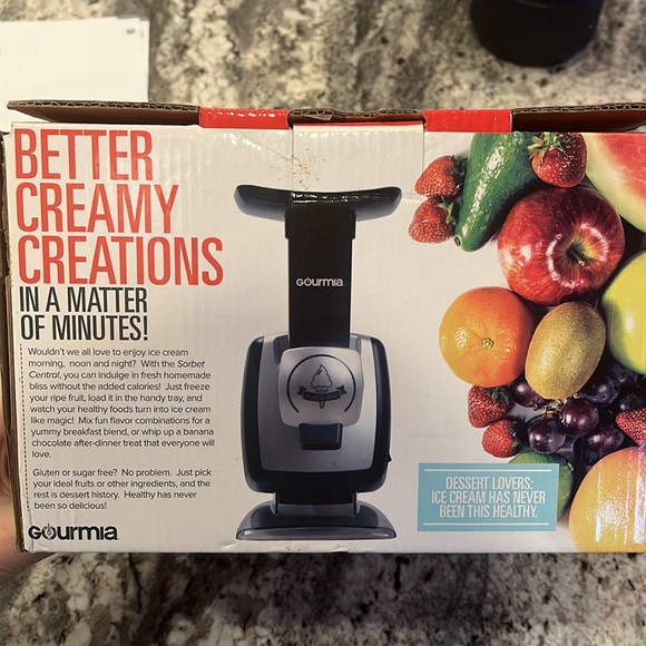 Gourmia fruit ice cream maker. Brand new. Never opened or used. - Picture 2 of 6